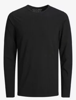 Jack & Jones JJEBASIC O-NECK TEE L/S NOOS - BLACK