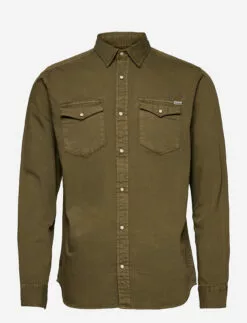 Jack & Jones JJESHERIDAN SHIRT L/S NOOS - FOREST NIGHT