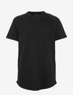 Jack & Jones JJECURVED TEE SS O-NECK - BLACK