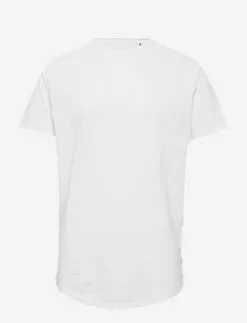 Jack & Jones JJECURVED TEE SS O-NECK - WHITE