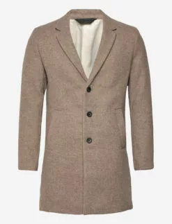 Jack & Jones JJEMOULDER WOOL COAT - GREIGE