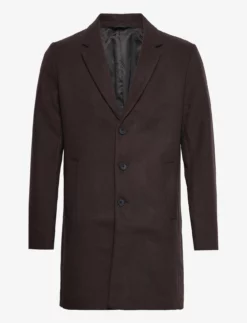 Jack & Jones JJEMOULDER WOOL COAT - MULCH