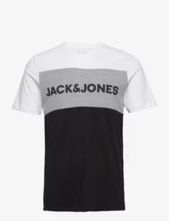 Jack & Jones JJELOGO BLOCKING TEE SS NOOS - WHITE