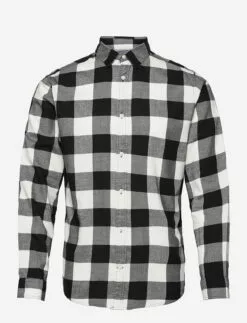 Jack & Jones JJEGINGHAM TWILL SHIRT L/S NOOS - WHISPER WHITE