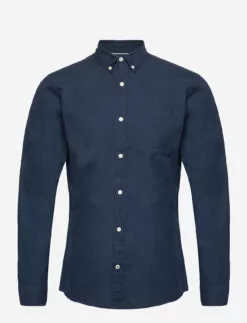 Jack & Jones JJEOXFORD SHIRT LS NOOS - NAVY BLAZER