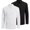 Jack & Jones JJJOE SHIRT LS 2 PACK - BLACK 1 Jack & Jones JJJOE SHIRT LS 2 PACK - BLACK -Jack & Jones Myynti jj12182995 cblack v178012white