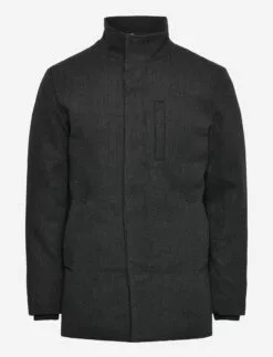 Jack & Jones JJEDUNHAM WOOL JACKET - DARK GREY MELANGE