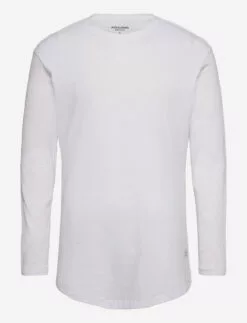 Jack & Jones JJENOA TEE O-NECK LS NOOS - WHITE