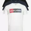 Jack & Jones JJECORP LOGO TEE SS O-NECK 3PK MP - NAVY BLAZER -Jack & Jones Myynti jj12191762 cnavyblazer v1173107387