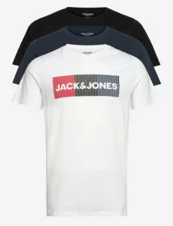 Jack & Jones JJECORP LOGO TEE SS O-NECK 3PK MP - NAVY BLAZER
