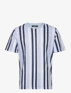 Jack & Jones JPRBLATROPIC AOP SS TEE CREW NECK SN - CASHMERE BLUE