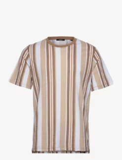 Jack & Jones JPRBLATROPIC AOP SS TEE CREW NECK SN - ICED COFFEE