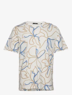 Jack & Jones JPRBLATROPIC AOP SS TEE CREW NECK SN - MARINA