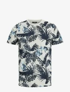 Jack & Jones JPRBLATROPIC AOP SS TEE CREW NECK SN - TOFU