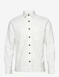 Jack & Jones JPRBLALOGAN LINEN OVERSHIRT L/S SN - CLOUD DANCER