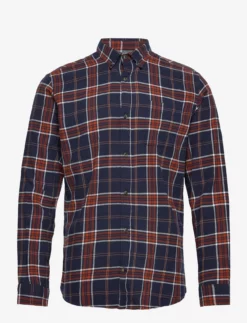 Jack & Jones JJECLASSIC CHECK SHIRT L/S AU22 SN - HAWAIIAN SUNSET