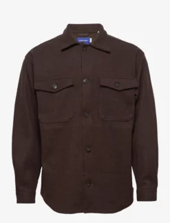 Jack & Jones JOROLLIE OVERSHIRT LS - SEAL BROWN