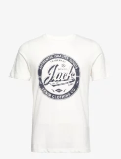 Jack & Jones JJEJEANS TEE SS O-NECK NOOS 22/23 - CLOUD DANCER