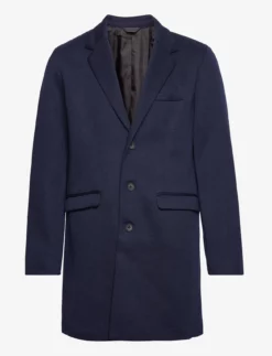 Jack & Jones JJEKNITTED MARCO COAT - NAVY BLAZER