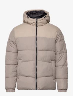 Jack & Jones JJCHILI PUFFER HOOD - CROCKERY