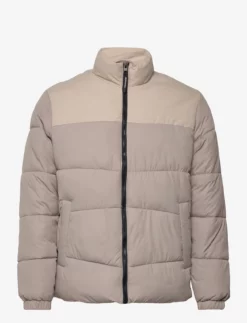 Jack & Jones JJCHILI PUFFER COLLAR - CROCKERY