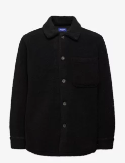 Jack & Jones JOROWEN TEDDY OFF PISTE OVERSHIRT LS - BLACK