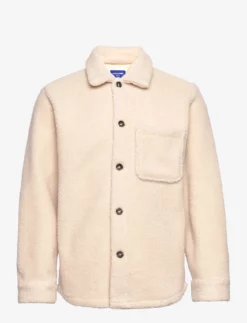 Jack & Jones JOROWEN TEDDY OFF PISTE OVERSHIRT LS - OATMEAL