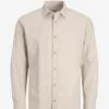 Jack & Jones JJESUMMER SHIRT L/S S23 SN - CROCKERY -Jack & Jones Myynti jj12220134 ccrockery v176552slimfit