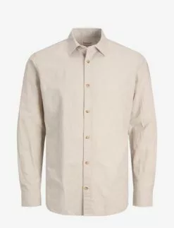 Jack & Jones JJESUMMER SHIRT L/S S23 SN - CROCKERY