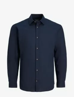Jack & Jones JJESUMMER SHIRT L/S S23 SN - NAVY BLAZER