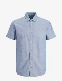 Jack & Jones JJESUMMER SHIRT S/S S23 SN - FADED DENIM