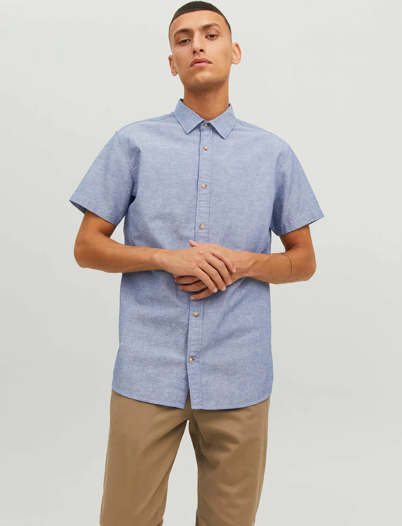 Jack & Jones JJESUMMER SHIRT S/S S23 SN - FADED DENIM 4 Jack & Jones JJESUMMER SHIRT S/S S23 SN - FADED DENIM - Image 2