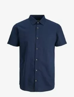 Jack & Jones JJESUMMER SHIRT S/S S23 SN - NAVY BLAZER
