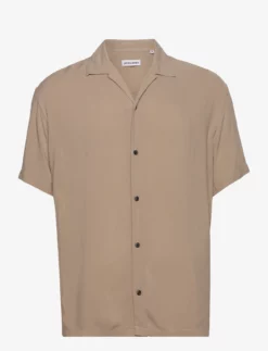 Jack & Jones JJEJEFF RESORT SHIRT SS SN - CROCKERY
