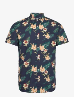 Jack & Jones JJBECS SHIRT SS - NAVY BLAZER