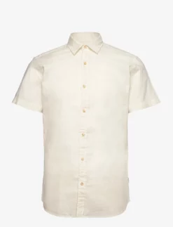 Jack & Jones JJSLUB SHIRT S/S - CLOUD DANCER