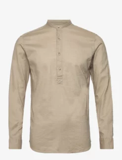 Jack & Jones JJSLUB TUNIC SHIRT LS - CROCKERY
