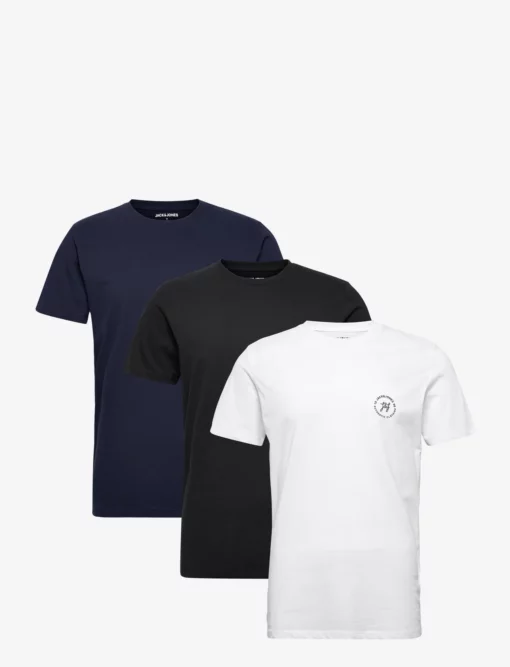 Jack & Jones JJJAXON TEE SS CREW NECK 3PK MP NOOS - BLACK -Jack & Jones Myynti jj12221215 cblack v1869184433