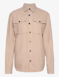 Jack & Jones JWHROYAL SOLID OVERSHIRT LS CPO - SILVER MINK