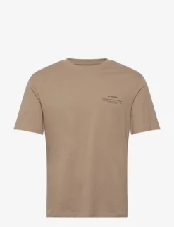 Jack & Jones JJEFELIX TEE SS O-NECK - CROCKERY