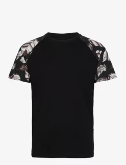 Jack & Jones JJBECS TEE SS CREW NECK RAGLAN - BLACK