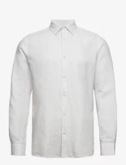 Jack & Jones JPRLAYNE LINEN SHIRT L/S - BRIGHT WHITE
