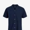 Jack & Jones JPRBLUSUMMER LINEN RESORT SHIRT S/S SN - NAVY BLAZER