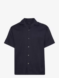 Jack & Jones JPRBLUJUDE CAMP COLLAR SHIRT S/S LN - NIGHT SKY