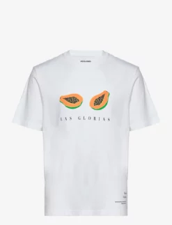 Jack & Jones JORBELMONTFRONT TEE SS CREW NECK - BRIGHT WHITE