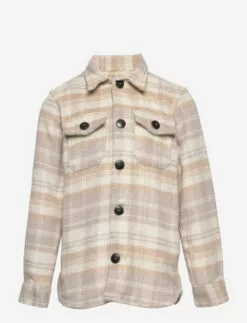Jack & Jones JOROLLIE CHECK SHIRT JACKET LS JR - FUNGI