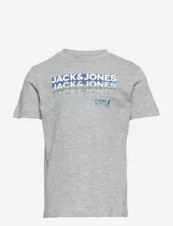 Jack & Jones JCOBOOSTER TEE SS CREW NECK FEB 22 JNR - LIGHT GREY MELANGE