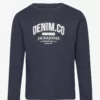 Jack & Jones JJEJEANS TEE LS O-NECK NOOS 22/23 JNR - NAVY BLAZER