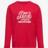 Jack & Jones JJEJEANS TEE LS O-NECK NOOS 22/23 JNR - TRUE RED -Jack & Jones Myynti jjj12212313 ctruered v229136