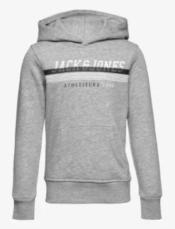 Jack & Jones JJIRON SWEAT HOOD JNR - LIGHT GREY MELANGE